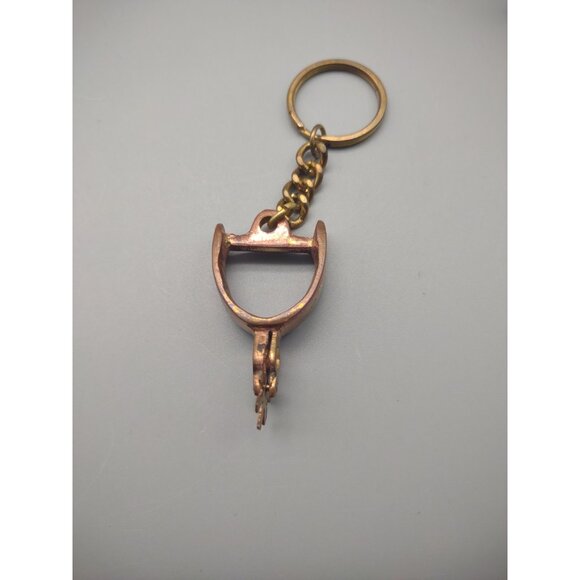 Vintage Lot of 3 Metal Western Cowboy Hat Lasso Boot Stirrup Spur Keychains - Picture 12 of 13